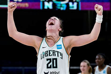 Sabrina Ionescu leads Liberty past Mystics, New York’s first home playoff win since 2015